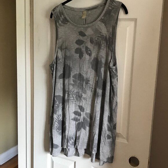 Hyba Tank Top XXL Gray Floral Pattern - Picture 1 of 7